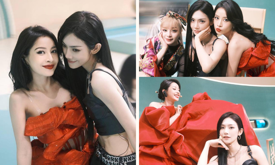 Trong khi Khả Ny mang vẻ ngoài cực “soái” thì Chi Pulại như hóa thành một nàng công chúa xinh đẹp trong chiếc đầm đỏ rực rỡ. Trong khi Khả Ny mang vẻ ngoài cực “soái” thì Chi Pulại như hóa thành một nàng công chúa xinh đẹp trong chiếc đầm đỏ rực rỡ.