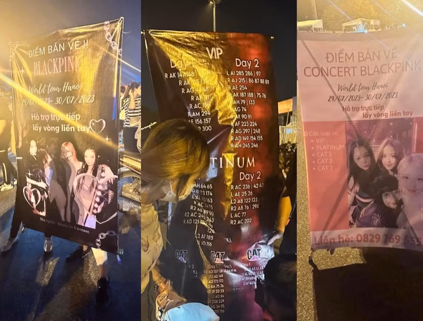 Nhiều banner được thiết kế tỉ mỉ đã xuất hiện gần địa điểm ra vào của sân vận động Mỹ Đình.
