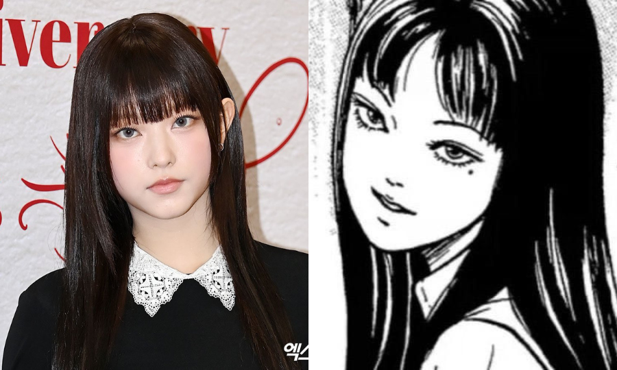 Chỉ thiếu một nốt ruồi ở đuôi mắt, Haerin sẽ gần như phiên bản sống của Tomie.