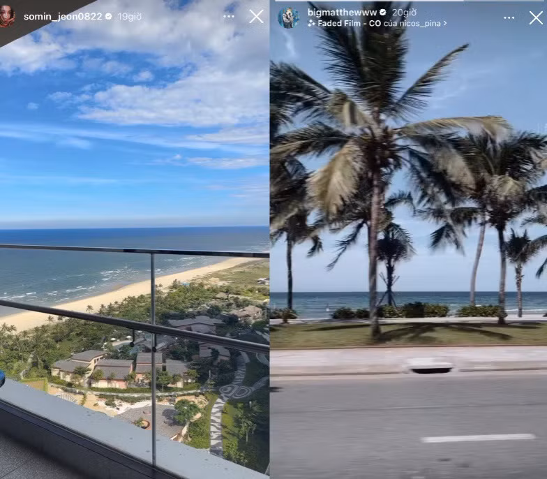 Ngay khi vừa hạ cánh xuống Việt Nam, các thành viên nhóm KARD đã hào hứng quay lại cảnh đẹp nơi đây và đăng tải lên story Instagram.