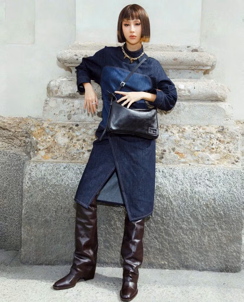 Quỳnh Anh Shyn khi tham dự buổi diễn của Fendi vừa qua.