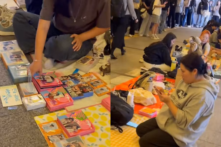 Nhiều fan chọn mua album trực tiếp tại sân ga vì có thể thoải mái lựa chọn, xem xét giá cả cũng như kiểm tra độ tin cậy của người bán. Ảnh: Rainy Tran. Nhiều fan chọn mua album trực tiếp tại sân ga vì có thể thoải mái lựa chọn, xem xét giá cả cũng như kiểm tra độ tin cậy của người bán. Ảnh: Rainy Tran.