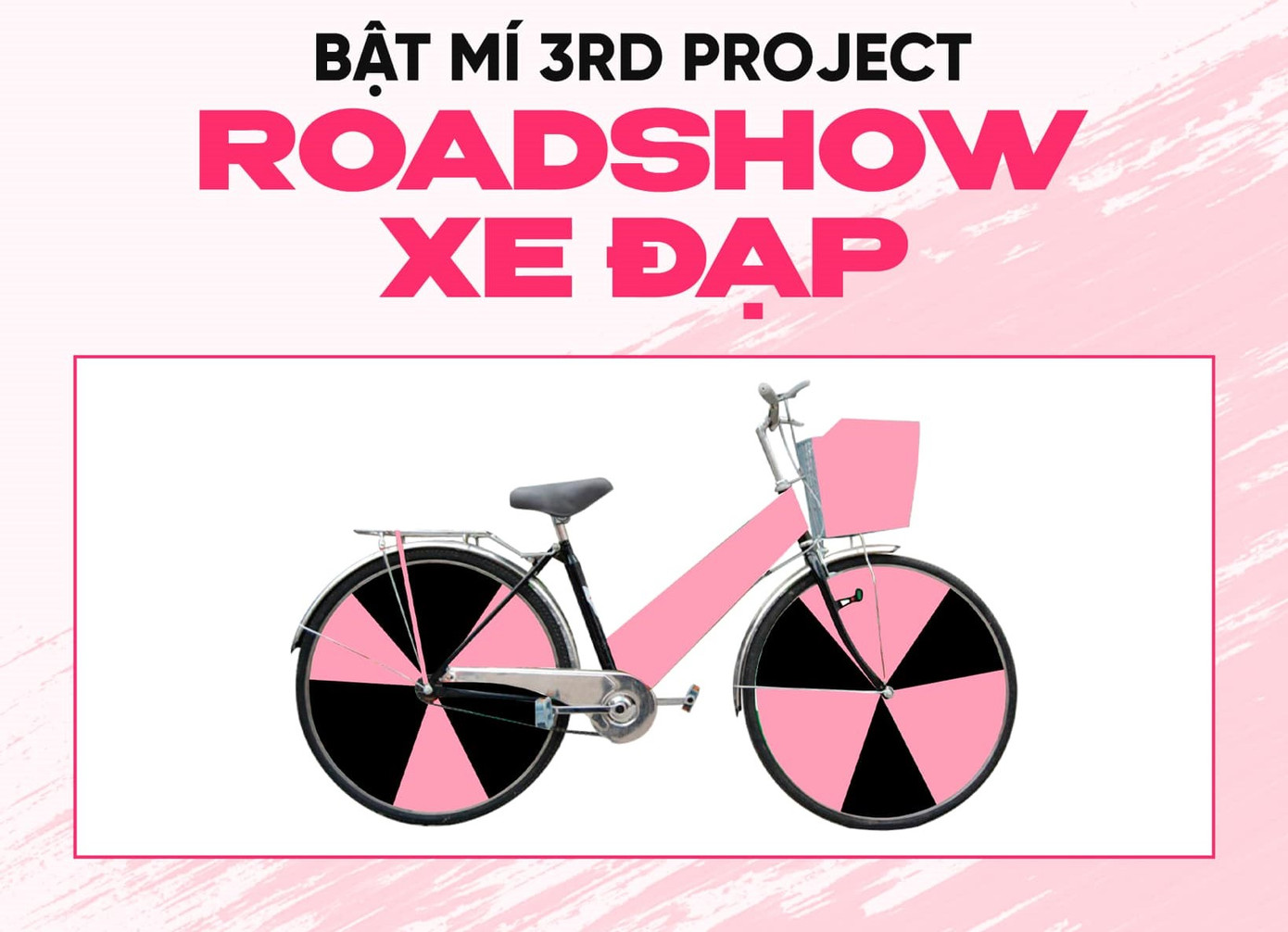 Dự án tiếp theo được bật mí chính là roadshow xe đạp &quot;phủ hồng&quot; được điều phối di chuyển xung quanh sân vận động Mỹ Đình. - Nguồn: BLACKPINK Vietnam FC