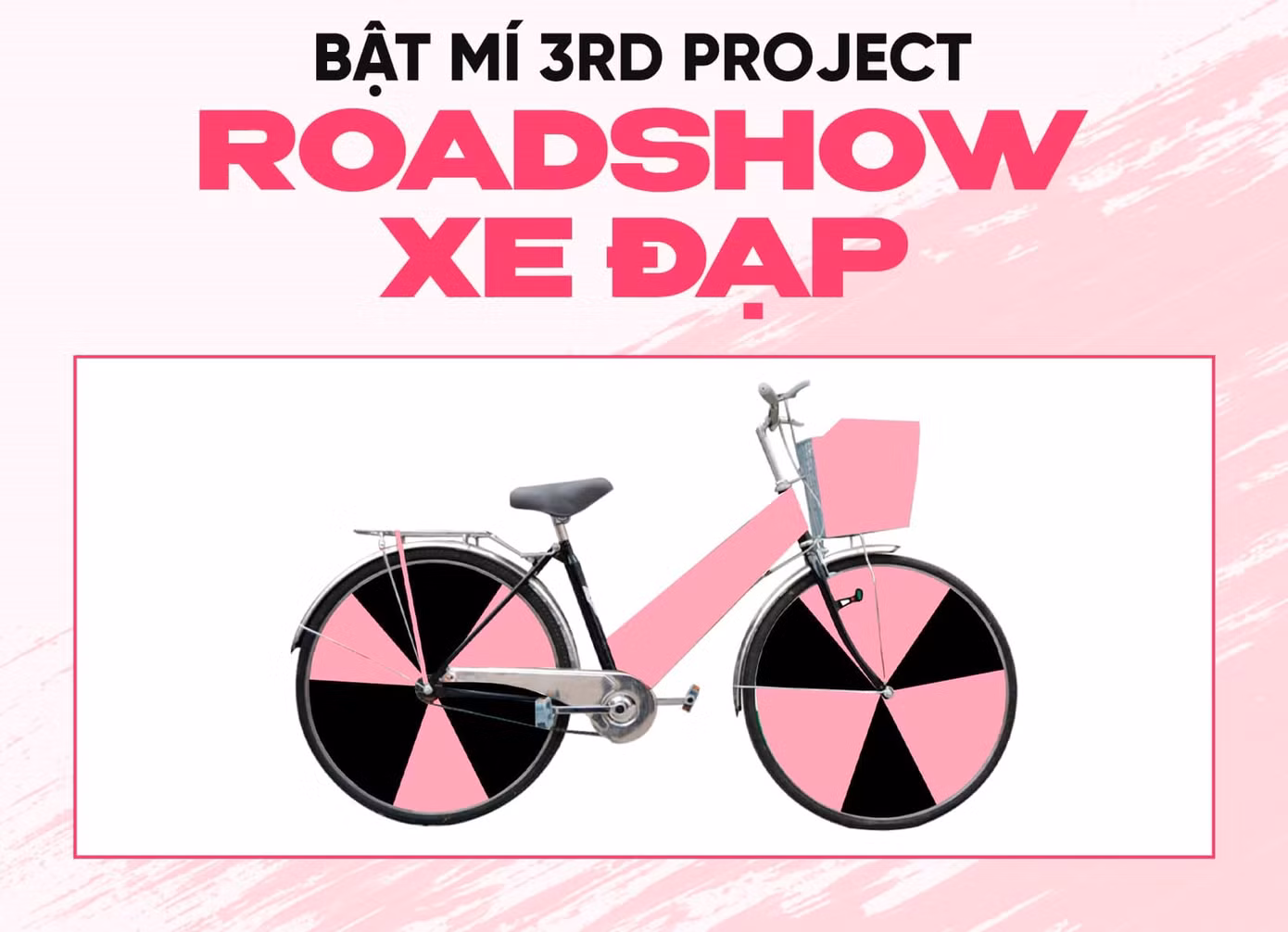 Dự án tiếp theo được bật mí chính là roadshow xe đạp "phủ hồng" được điều phối di chuyển xung quanh sân vận động Mỹ Đình. - Nguồn: BLACKPINK Vietnam FC