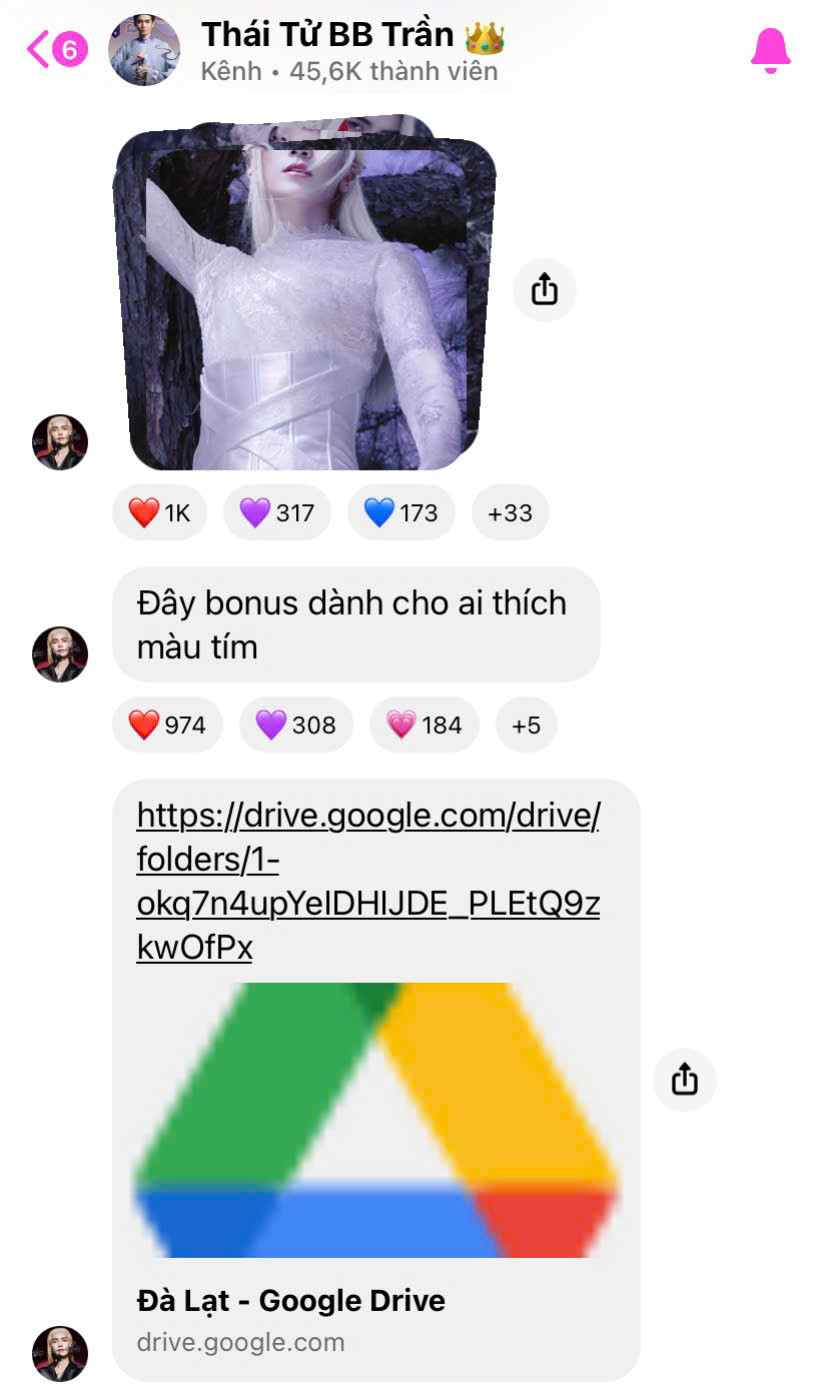 Nhiều nghệ sĩ Việt thậm chí còn chủ động chia sẻ link ảnh riêng, giúp fan dễ dàng tải ảnh chất lượng cao của thần tượng.