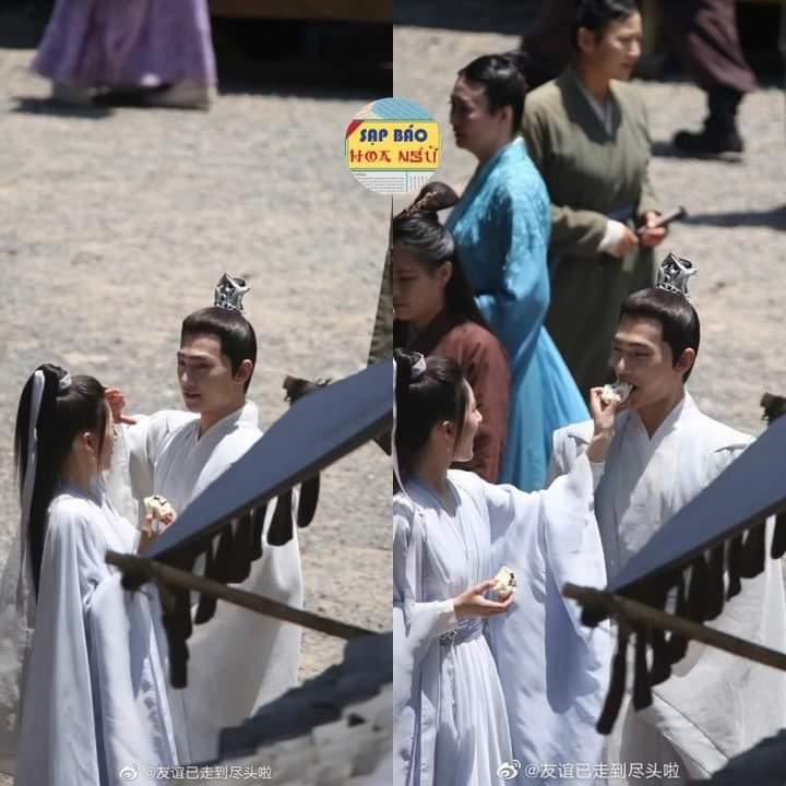 Loạt ảnh hậu trường vô cùng đáng yêu của cặp đôi. Ảnh: Sạp Báo Hoa Ngữ Loạt ảnh hậu trường vô cùng đáng yêu của cặp đôi. Ảnh: Sạp Báo Hoa Ngữ