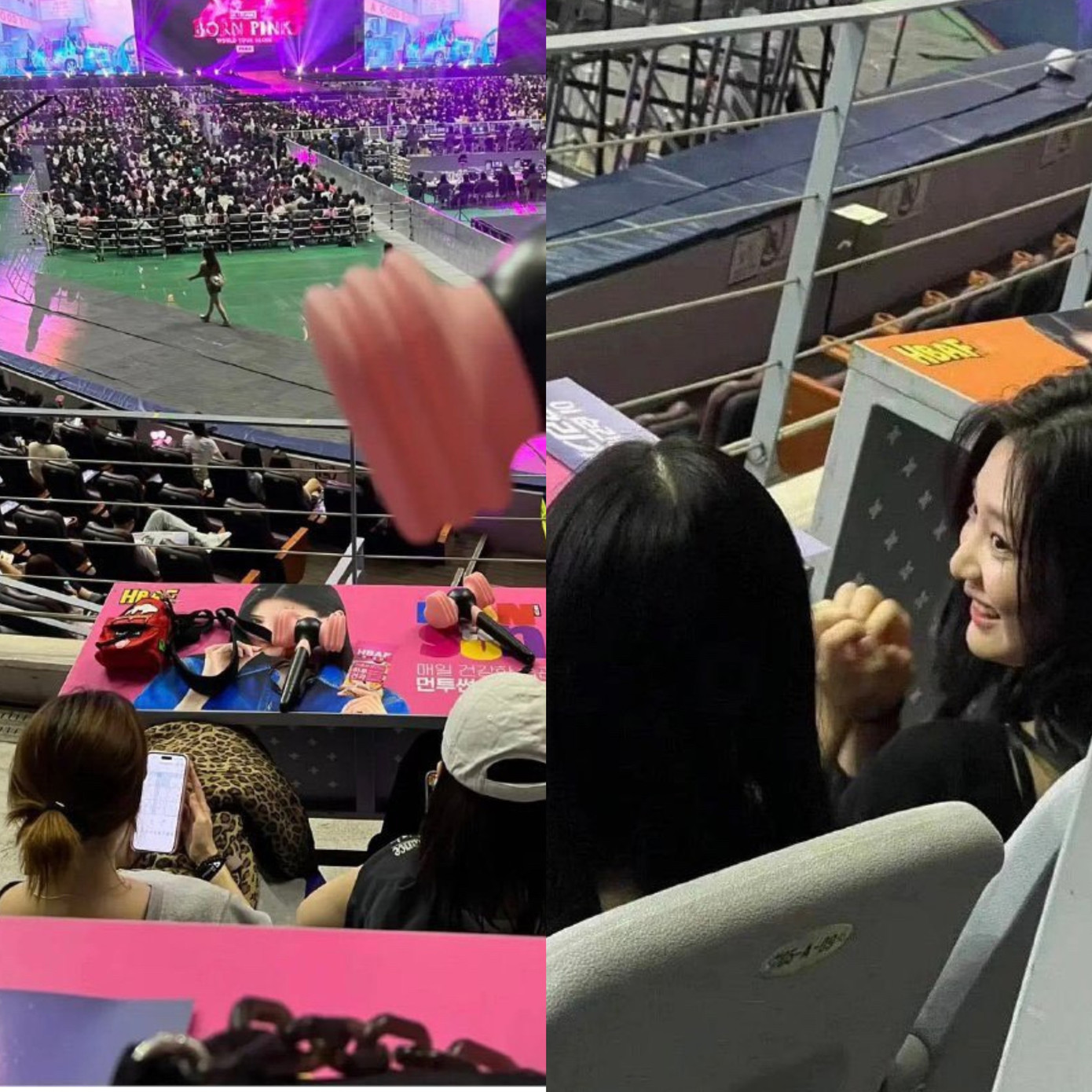 Sự xuất hiện của aespa tại khán đài khiến không ít người bất ngờ bởi bốn cô gái chỉ vừa mới hạ cánh xuống Hàn Quốc vào trưa ngày 17/9 sau thời gian "chạy tour". Sự xuất hiện của aespa tại khán đài khiến không ít người bất ngờ bởi bốn cô gái chỉ vừa mới hạ cánh xuống Hàn Quốc vào trưa ngày 17/9 sau thời gian "chạy tour".