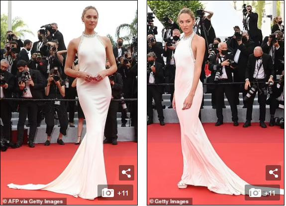 Nàng mẫu sinh năm 1988 thả dáng đẹp như tượng tạc trên thảm đỏ. Cô có lẽ là mỹ nhân tỏa sáng nhất nhì ngày thứ 2 của LHP danh giá này.