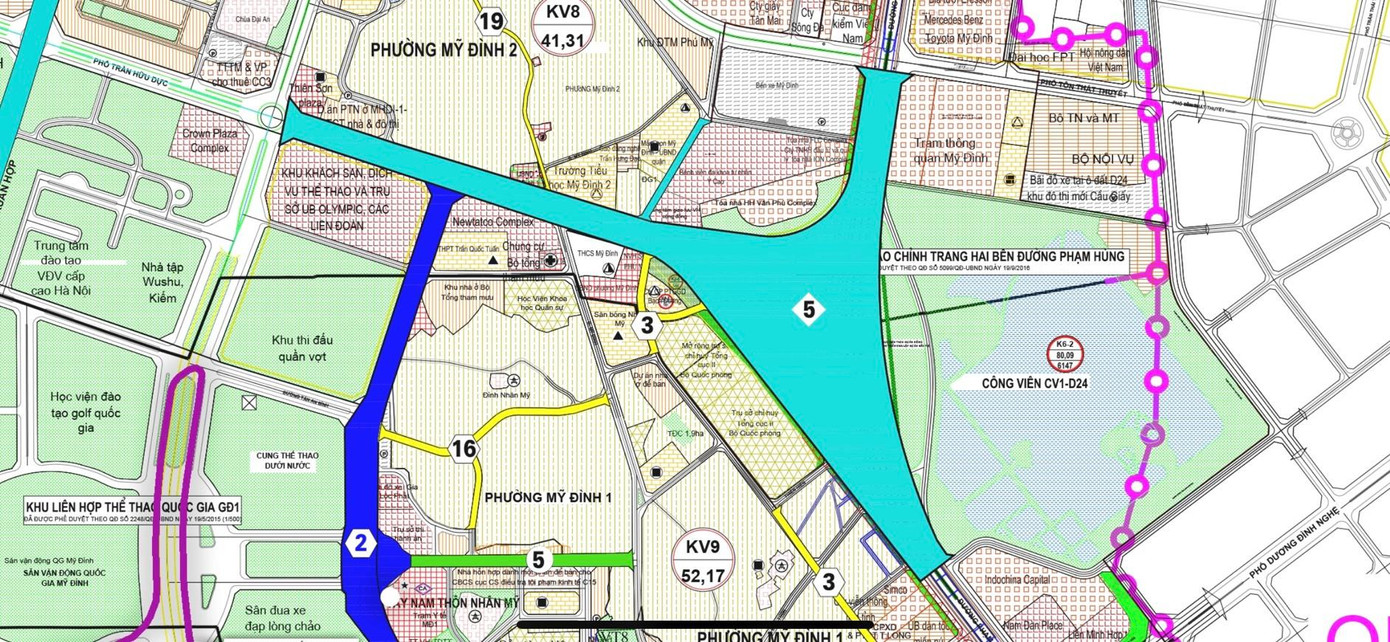 Sơ đồ quy hoạch tuyến đường