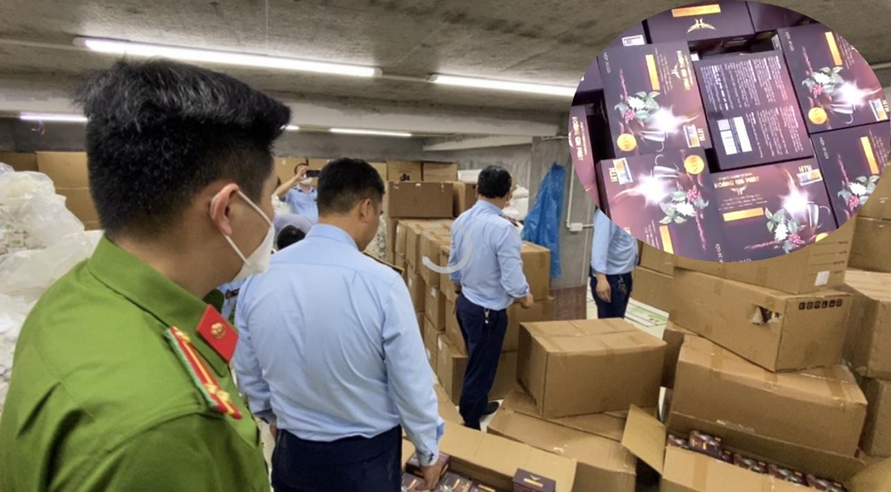 Lực lượng chức năng kiểm tra cơ sở sản xuất "Cafe Hoàng Gia"