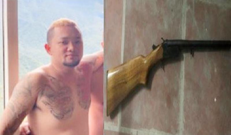 Đối tượng Bằng và khẩu súng.