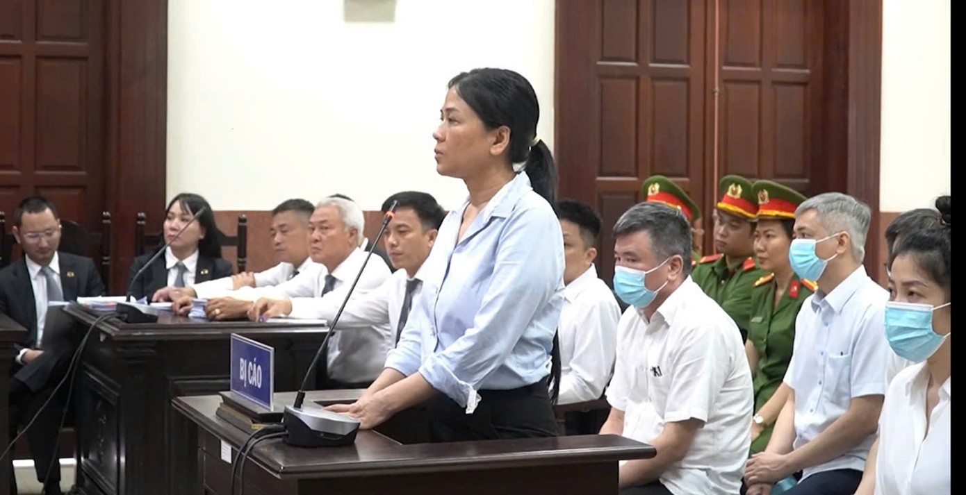 Bị cáo Mai Thị Hồng Hạnh tại phiên tòa phúc thẩm.