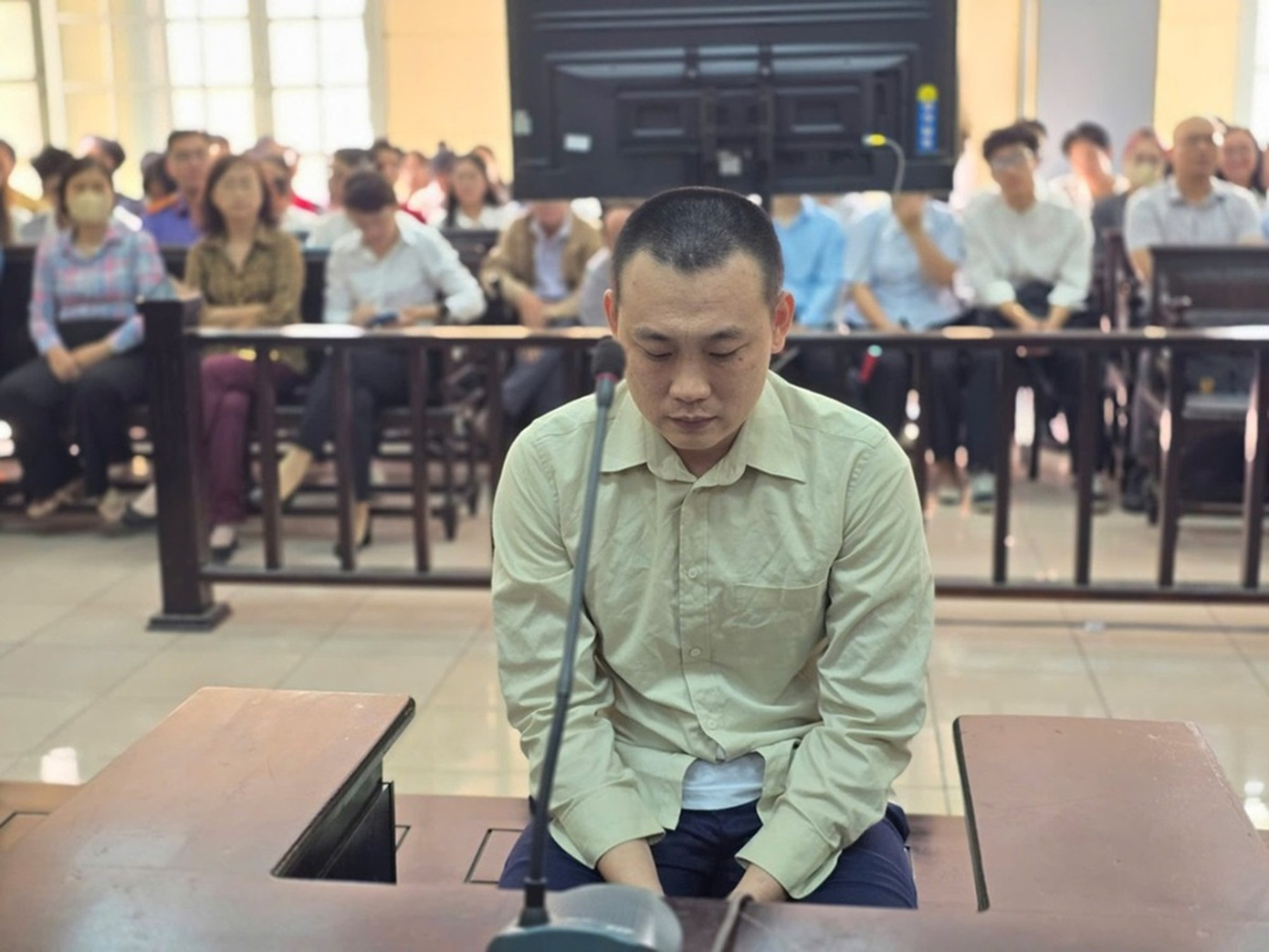 Quách Minh Nhựt tại phiên tòa sơ thẩm. Quách Minh Nhựt tại phiên tòa sơ thẩm.