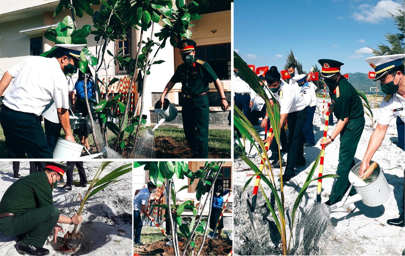 Ngay sau lễ phát động, đại biểu và cán bộ, chiến sỹ trồng mới nhiều loại cây Ngay sau lễ phát động, đại biểu và cán bộ, chiến sỹ trồng mới nhiều loại cây