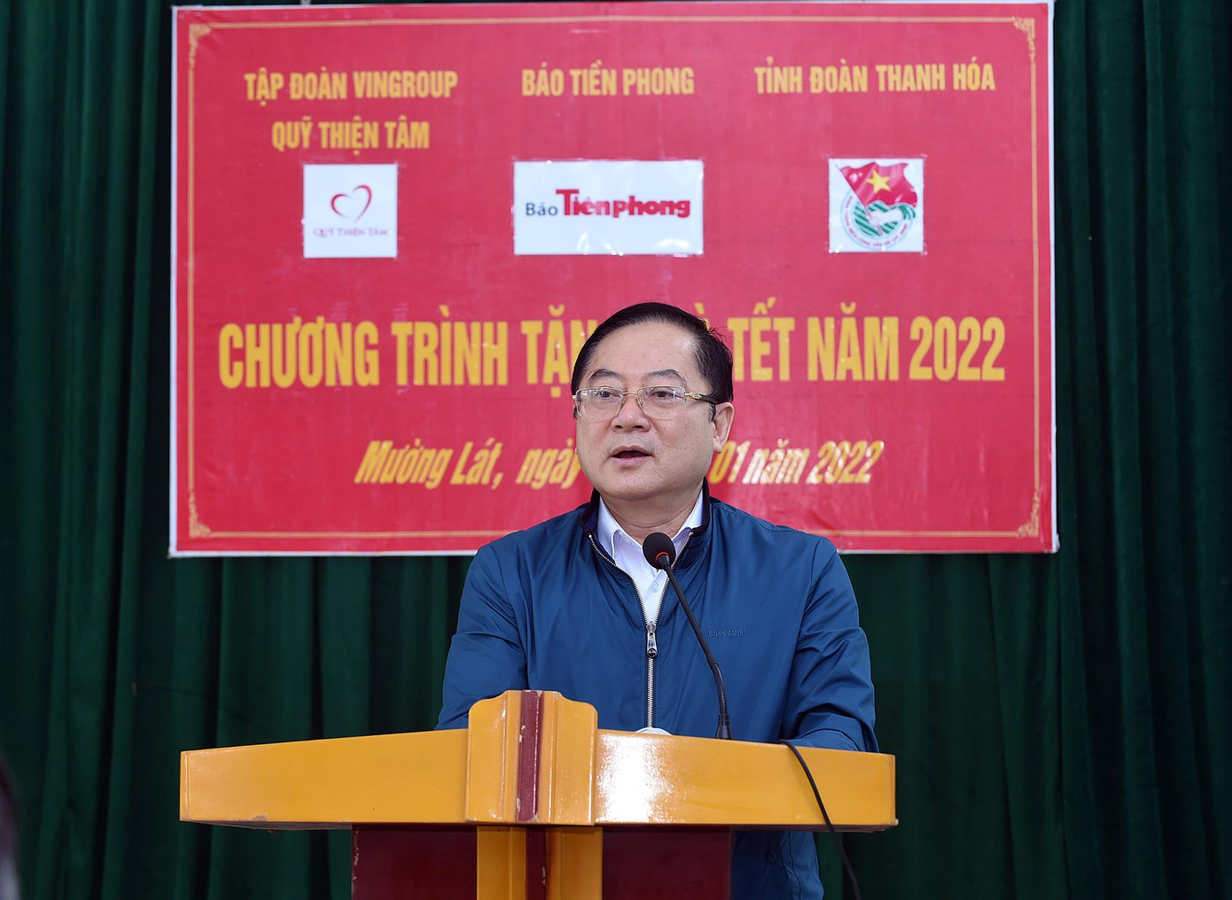 Nhà báo Lê Xuân Sơn phát biểu tại chương trình.