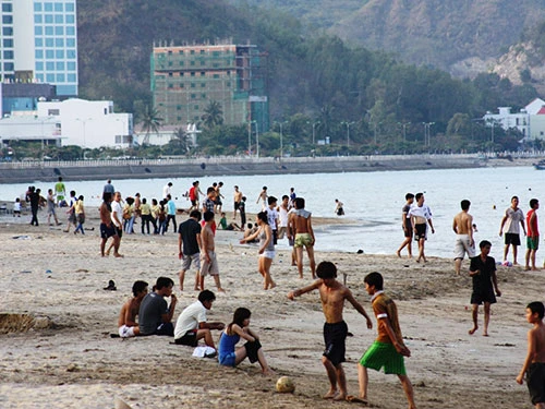 Bãi tắm phía Bắc Nha Trang, nơi thường xuất hiện dòng Rip