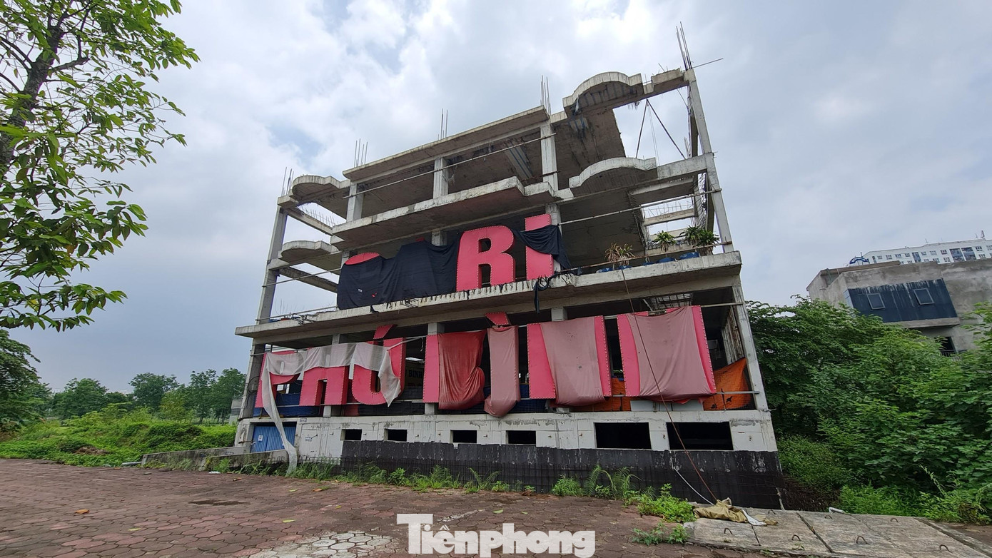 Nhiều căn biệt thự xây phần thô bị bỏ hoang tại khu đô thị Thanh Hà Cienco 5.