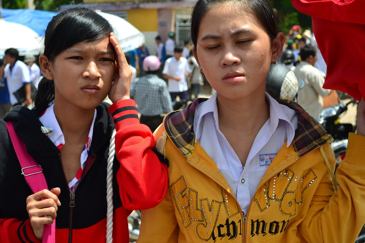 Thí sinh buồn hiu do không làm bài như ý