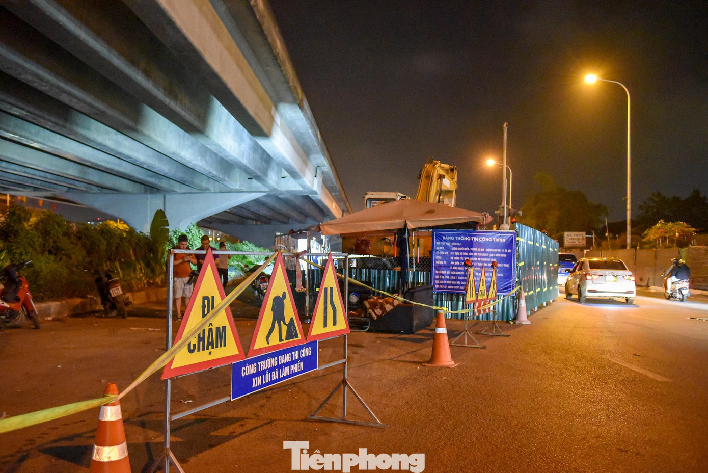 Phần công trình "Giếng 13.0" tại vị trí rào chắn trên đường Nguyễn Xiển thuộc gói thầu số 2 dự án hệ thống nước thải Yên Xá (xây dựng hệ thống cống bao cho sông Tô Lịch và cống chính) với đơn vị thi công là công ty Tekken (Nhật Bản).