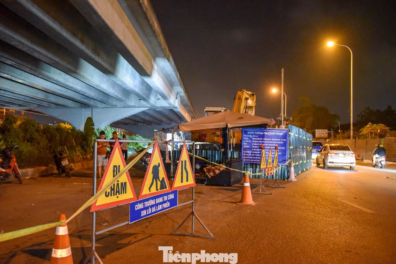 Phần công trình "Giếng 13.0" tại vị trí rào chắn trên đường Nguyễn Xiển thuộc gói thầu số 2 dự án hệ thống nước thải Yên Xá (xây dựng hệ thống cống bao cho sông Tô Lịch và cống chính) với đơn vị thi công là công ty Tekken (Nhật Bản).