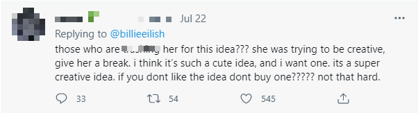 "Sao mấy người cứ phải ném đá ý tưởng này nhỉ? Cô ấy đang cố gắng sáng tạo mà, cho cô ấy nghỉ ngơi một chút đi. Tôi nghĩ rằng đây là một ý tưởng đáng yêu và tôi muốn mua một chiếc... Nếu bạn không thích, thì đừng mua." "Sao mấy người cứ phải ném đá ý tưởng này nhỉ? Cô ấy đang cố gắng sáng tạo mà, cho cô ấy nghỉ ngơi một chút đi. Tôi nghĩ rằng đây là một ý tưởng đáng yêu và tôi muốn mua một chiếc... Nếu bạn không thích, thì đừng mua."