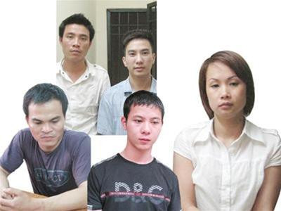 Nguyễn Bích Thủy và 4 đối tượng bị bắt giữ tại cơ quan điều tra