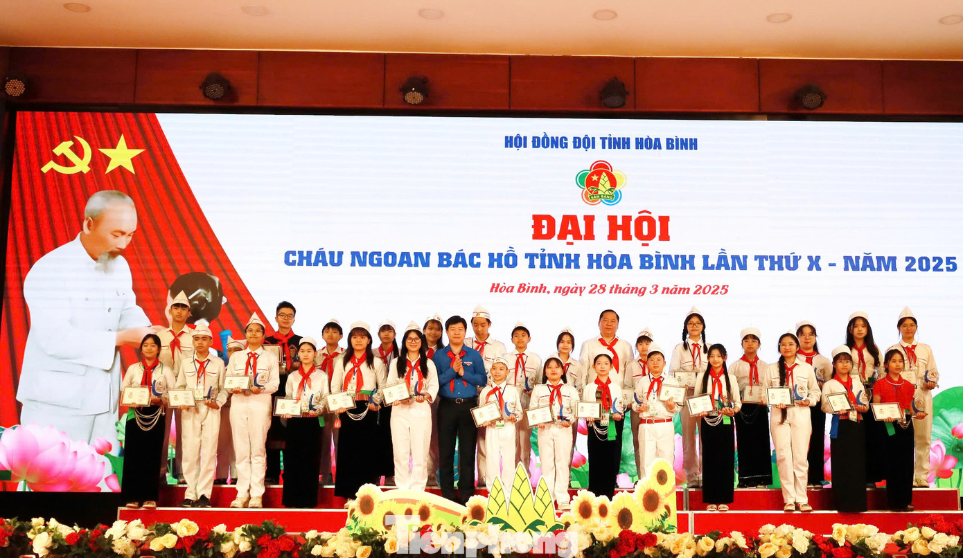 Đại biểu trao tặng danh hiệu "Cháu ngoan Bác Hồ" cho 270 thiếu nhi Hòa Bình. Đại biểu trao tặng danh hiệu "Cháu ngoan Bác Hồ" cho 270 thiếu nhi Hòa Bình.