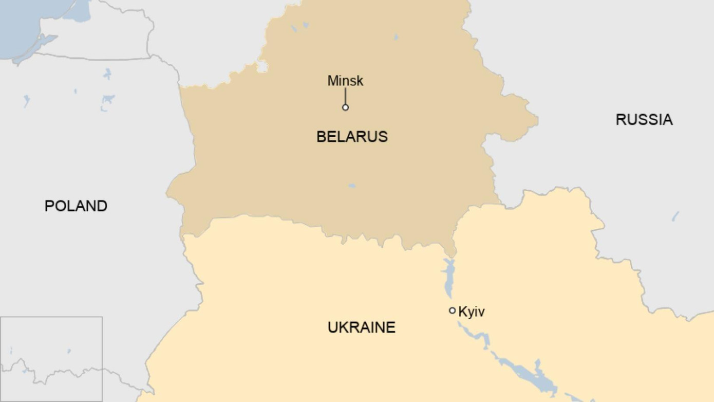 Ngã 3 biên giới Ba Lan, Ukraine, Belarus. Ảnh: BBC