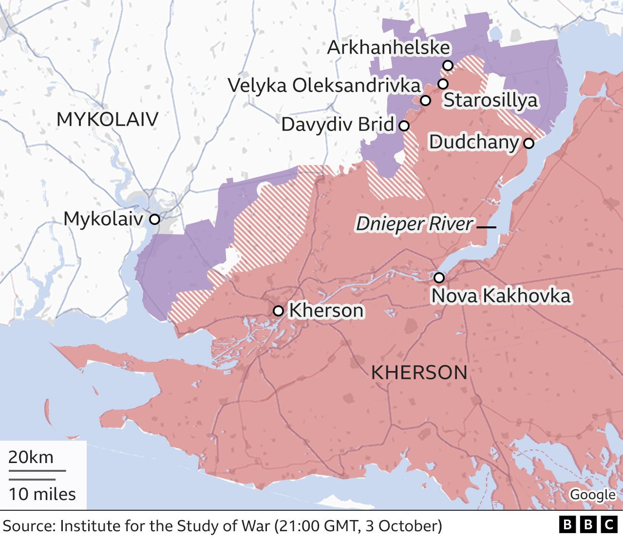 Sông Dnipro (Dnieper). Đồ họa: BBC