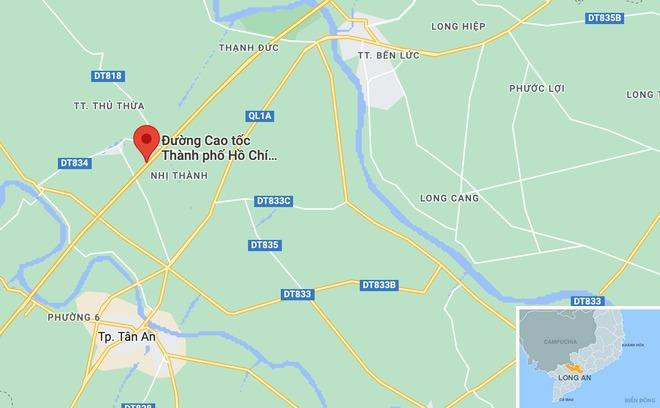 Vụ cháy xảy ra trên cao tốc TP.HCM - Trung Lương, huyện Thủ Thừa, Long An. Ảnh: Google Maps. Vụ cháy xảy ra trên cao tốc TP.HCM - Trung Lương, huyện Thủ Thừa, Long An. Ảnh: Google Maps.