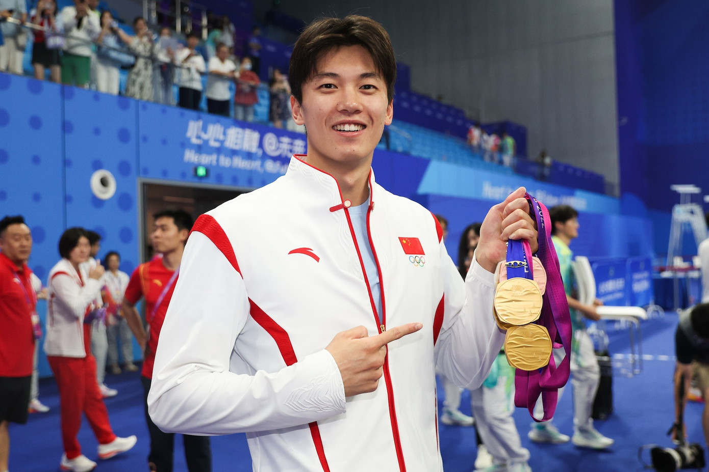 Kình ngư Wang Shun được chú ý vì tài năng và ngoại hình. Ảnh: Weibo. Kình ngư Wang Shun được chú ý vì tài năng và ngoại hình. Ảnh: Weibo.