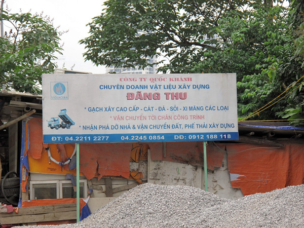 Khu vực tập kết cát sỏi