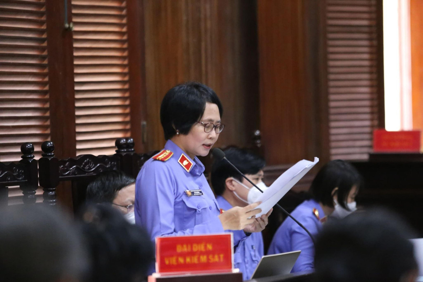 Đại diện Viện Kiểm sát tại phiên tòa. Đại diện Viện Kiểm sát tại phiên tòa.