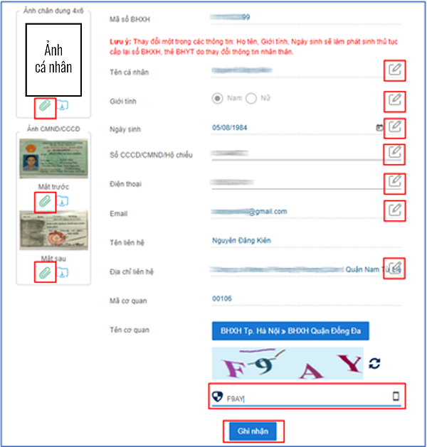 Cách thay đổi thông cá nhân trên tài khoản giao dịch với BHXH ảnh 4