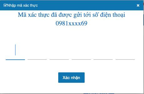 Xác nhận để hoàn thành giao dịch.