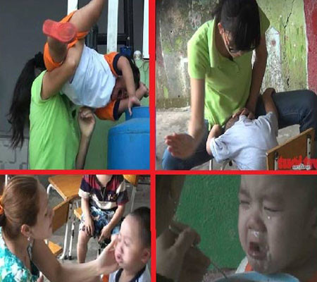 Phẫn nộ bảo mẫu hành hạ trẻ