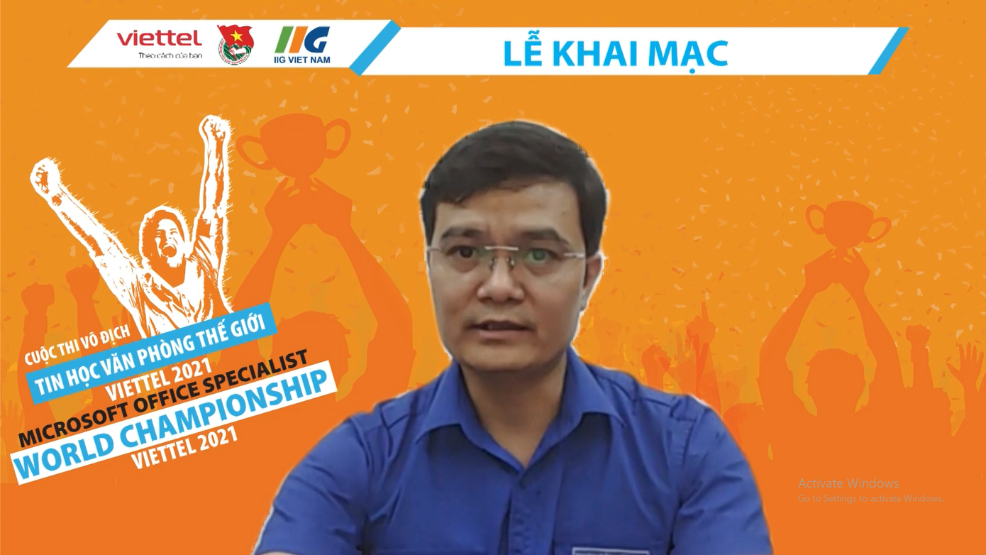 Anh Bùi Quang Huy - Ủy viên dự khuyết T.Ư Đảng, Bí thư thường trực T.Ư Đoàn phát biểu tại lễ khai mạc cuộc thi Vô địch Tin học văn phòng thế giới Anh Bùi Quang Huy - Ủy viên dự khuyết T.Ư Đảng, Bí thư thường trực T.Ư Đoàn phát biểu tại lễ khai mạc cuộc thi Vô địch Tin học văn phòng thế giới