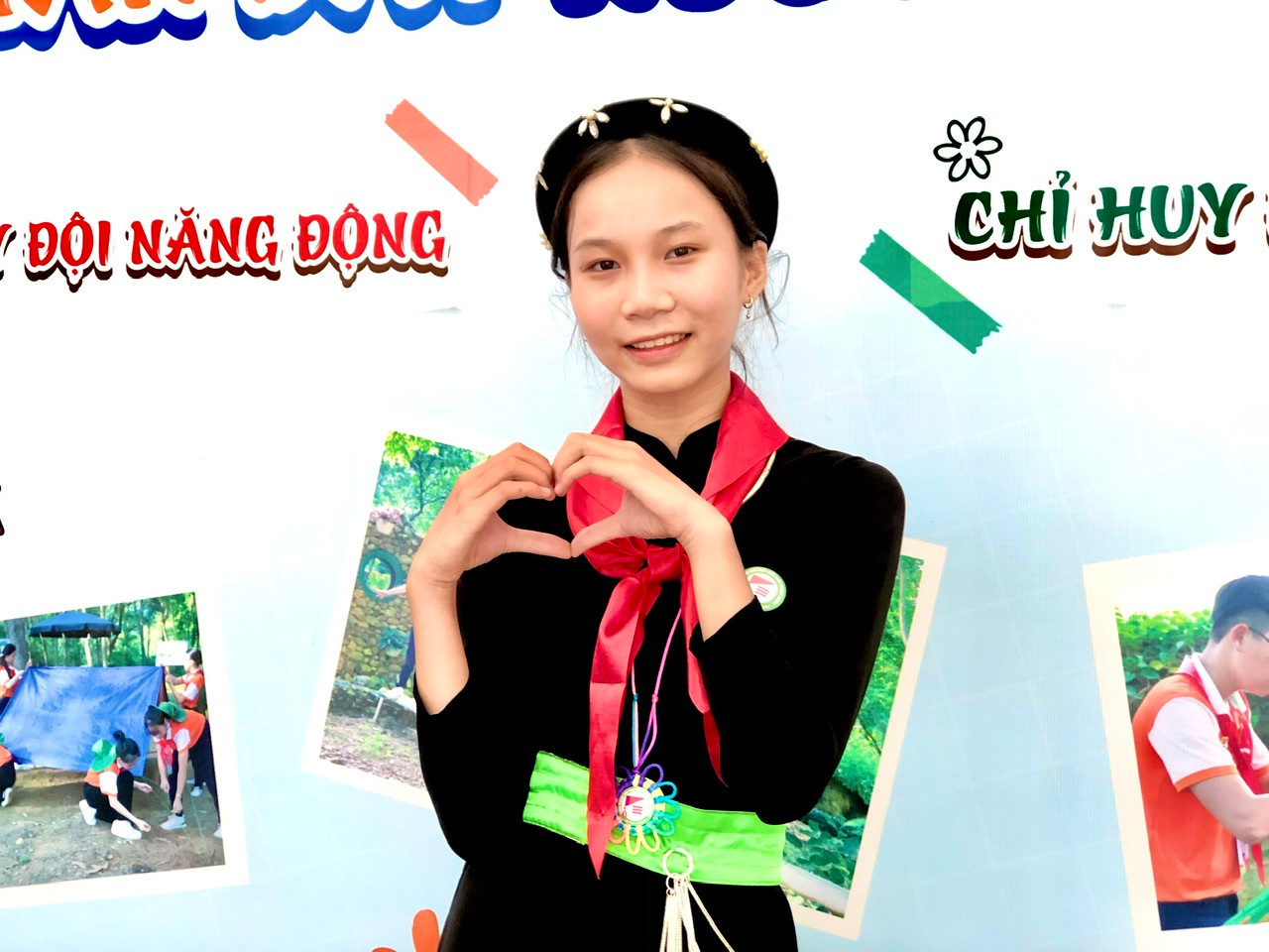 Triệu Minh Anh - Liên đội trưởng trường THCS Vĩnh Lộc, huyện Chiêm Hóa, tỉnh Tuyên Quang. Ảnh: Lưu Trinh