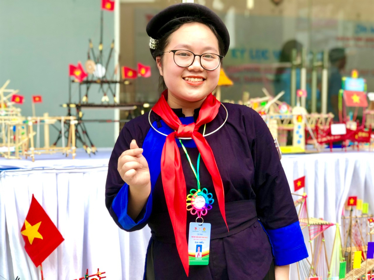 Phùng Diệu Anh - Liên đội trưởng trường THCS Hợp Giang, TP Cao Bằng, tỉnh Cao Bằng. Ảnh: Lưu Trinh