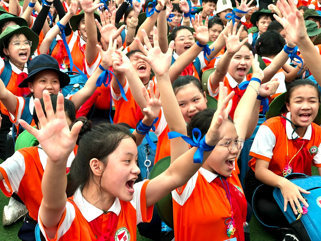 Các Chỉ huy Đội tham gia nhiều hoạt động năng động, sáng tạo. Ảnh: Lưu Trinh