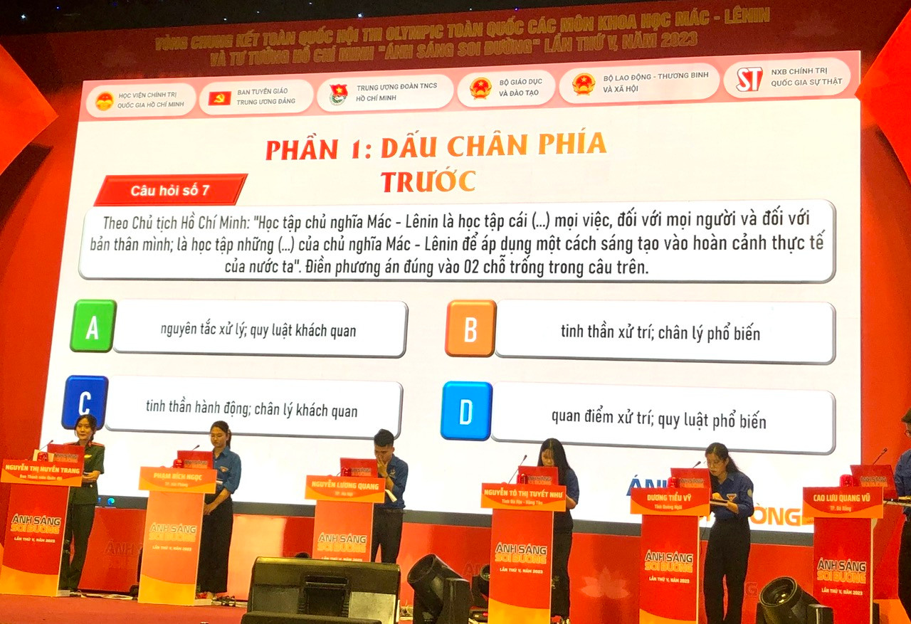 Các thí sinh tranh tài tại vòng chung kết toàn quốc. Ảnh: Lưu Trinh