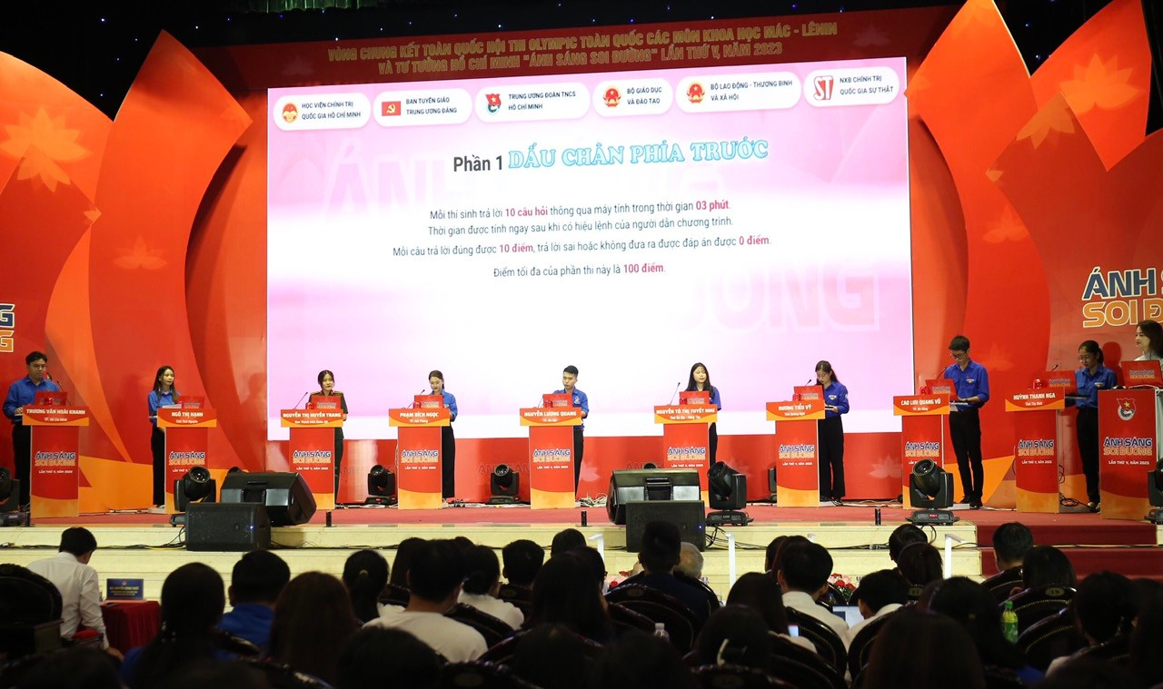 Các thí sinh tranh tài tại vòng chung kết toàn quốc. Ảnh: Lưu Trinh