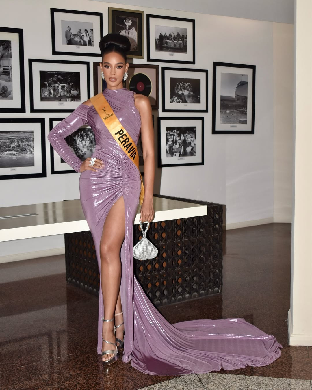 Trong suốt quá trình tham gia cuộc thi Hoa hậu Hòa bình Cộng hòa Dominica, Madeline Mejía luôn xuất hiện với vẻ ngoài lộng lẫy, chuyên nghiệp.