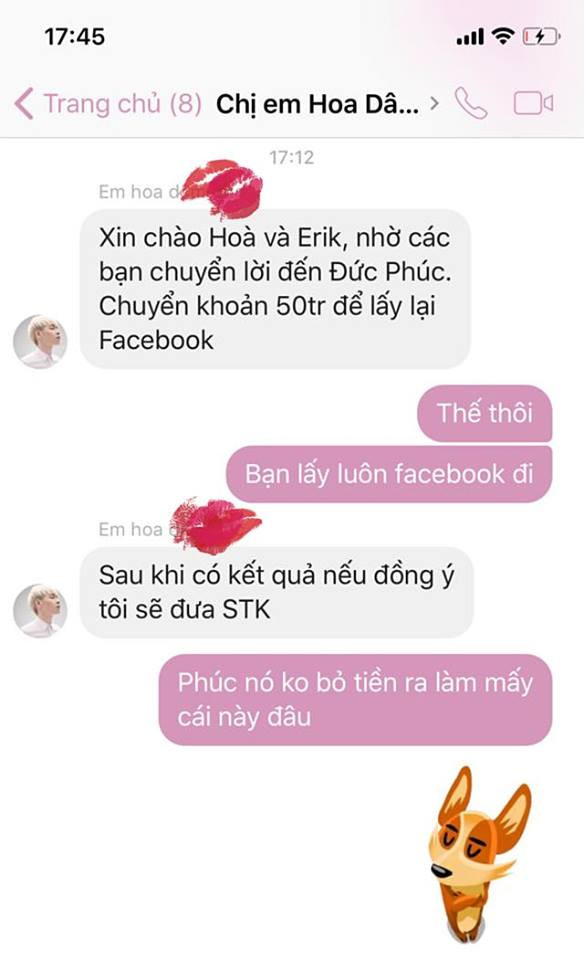 Hoà Minzy và Erik ‘lầy’ khi hacker đòi tiền chuộc Facebook Đức Phúc ảnh 1