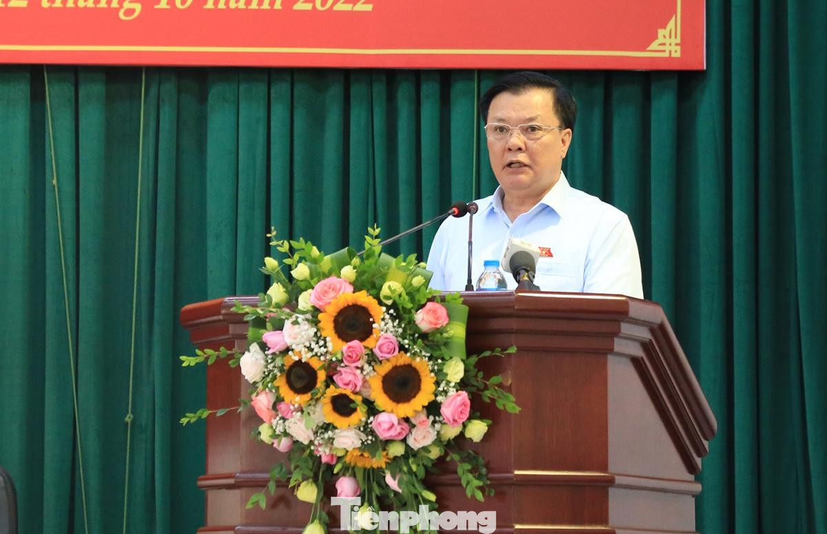 Bí thư Thành uỷ Hà Nội Đinh Tiến Dũng phát biểu tại Hội nghị. Ảnh: PV Bí thư Thành uỷ Hà Nội Đinh Tiến Dũng phát biểu tại Hội nghị. Ảnh: PV