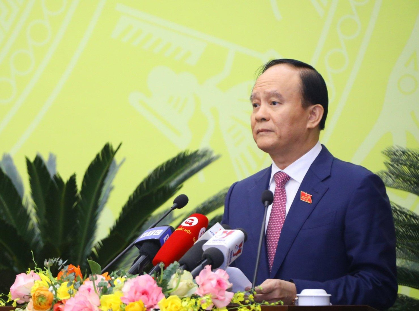 Chủ tịch HĐND thành phố Hà Nội Nguyễn Ngọc Tuấn phát biểu khai mạc Kỳ họp (Ảnh: PV).