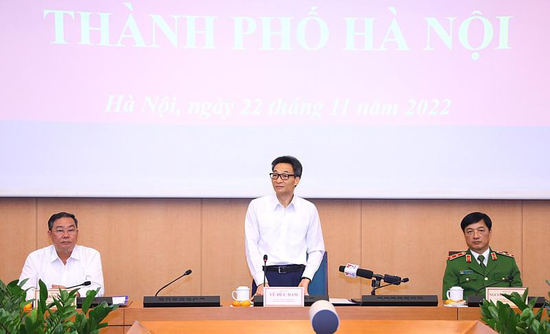 Phó Thủ tướng Vũ Đức Đam phát biểu tại buổi làm việc. Ảnh: PV