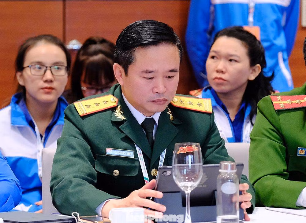 Thượng tá Nguyễn Đức Cương, Phó Ban Thanh niên Quân đội. Ảnh: Hoàng Mạnh Thắng