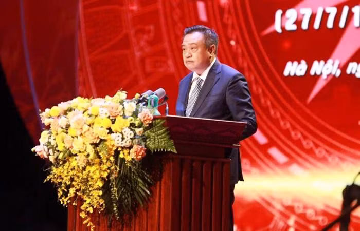 Chủ tịch UBND thành phố Hà Nội Trần Sỹ Thanh phát biểu tại chương trình