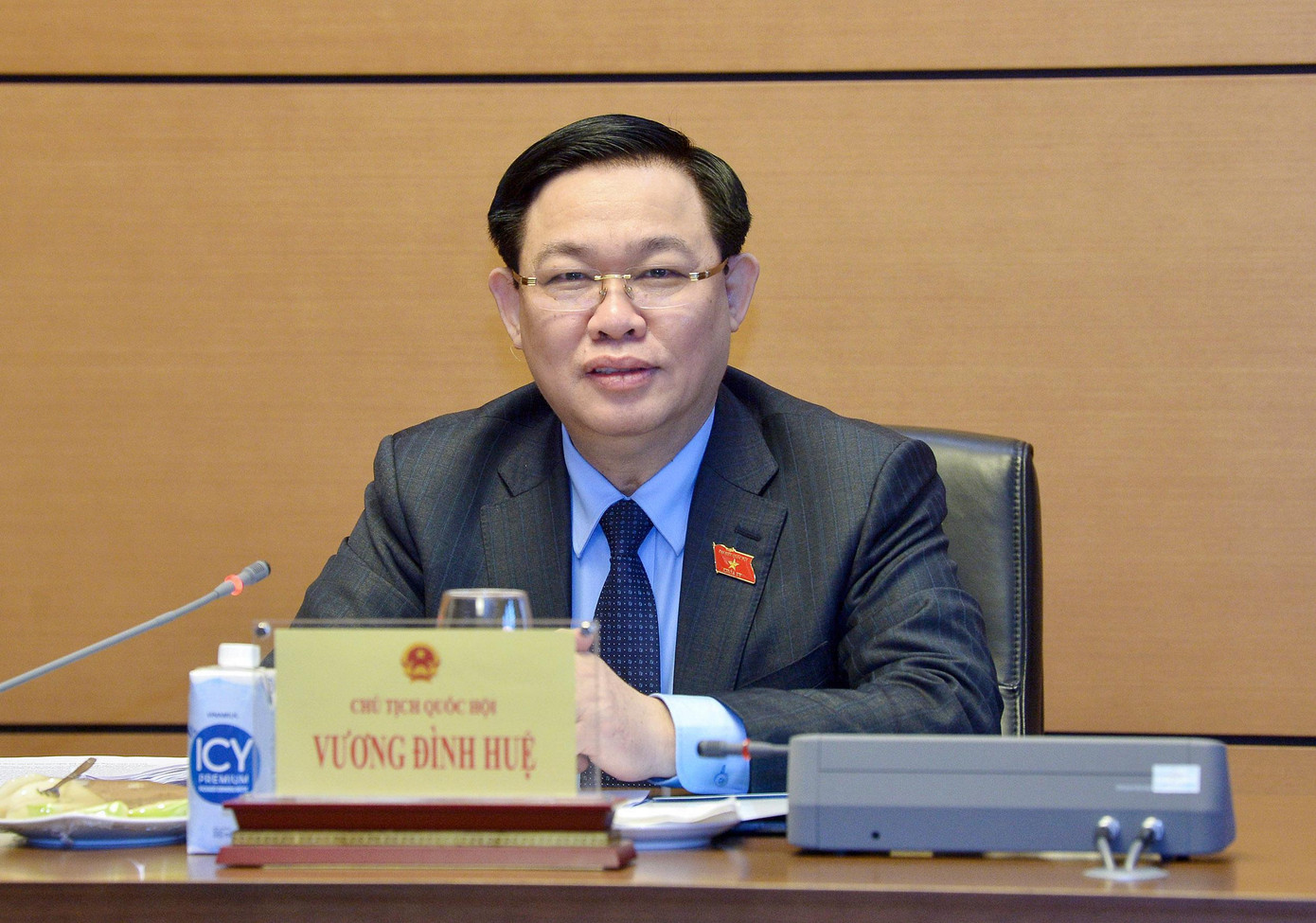 Chủ tịch Quốc hội Vương Đình Huệ. Ảnh: Minh Châu